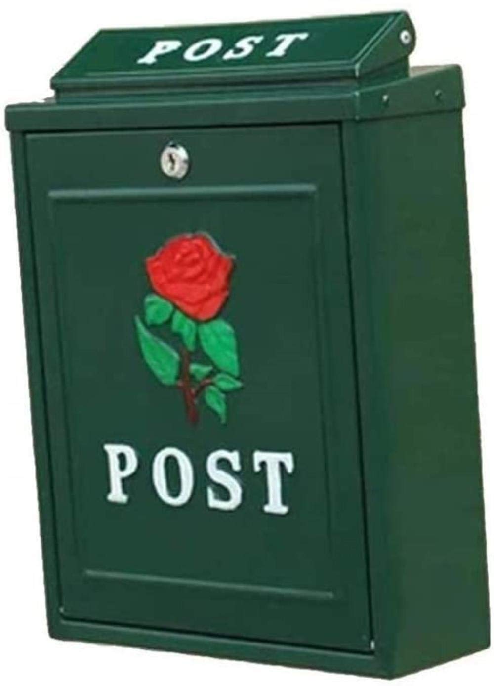Secure Wall Mount Mailbox with Combination Lock - Rust-Proof Steel Mail Box for Home & Office - Green Outdoor Post Box for Letters & Packages - Perfect for Apartments, Houses & Business Entrances