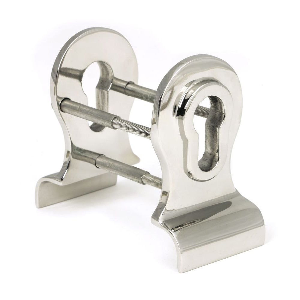 Polished Stainless Steel Back to Back Euro Cylinder Latch Pull - Durable Cabinet & Drawer Handle for Modern Kitchens & Bathrooms