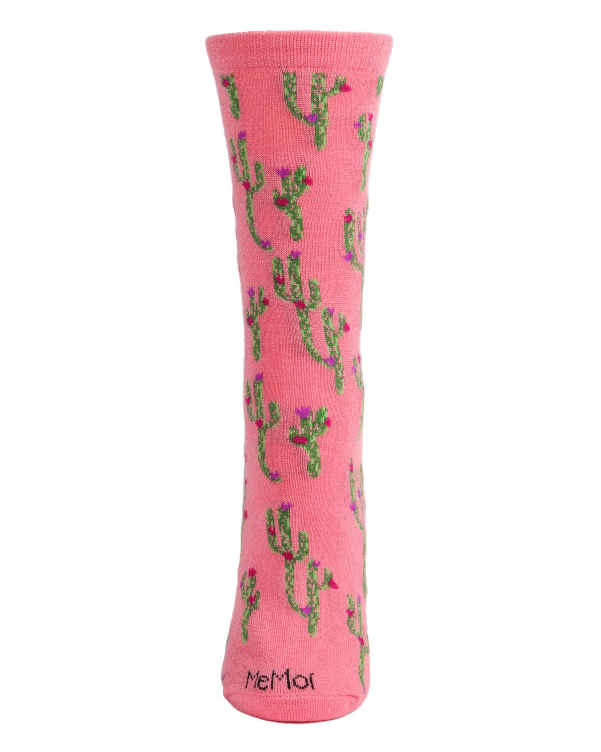 MeMoi Cactus Ryan Blend Crew Socks - Comfortable Cotton Ankle Socks for Men & Women - Perfect for Casual Wear, Gifts, and Outdoor Activities