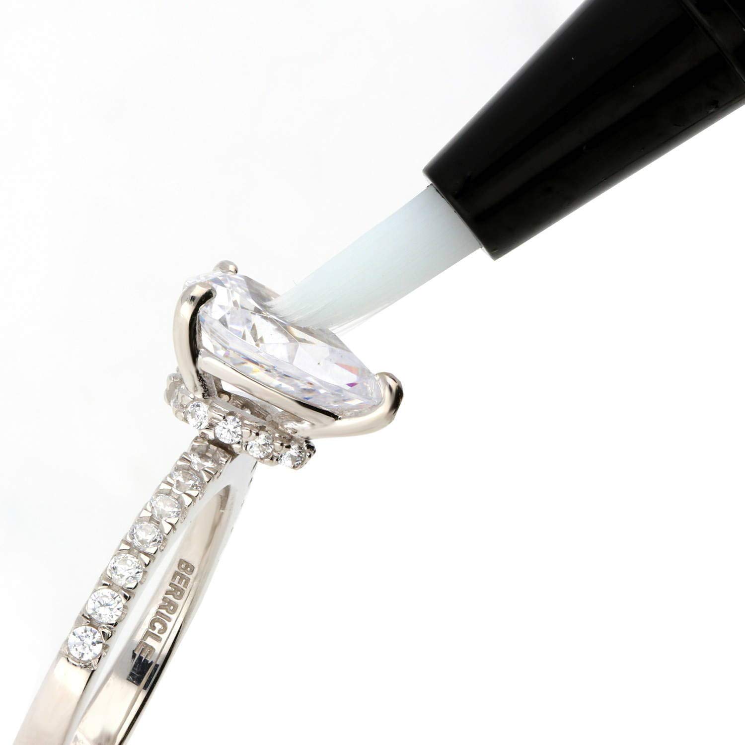 BERRICLE 2-Piece Diamond & Cubic Zirconia Jewelry Cleaning Pen - Professional Jewelry Cleaner for Rings, Necklaces, Earrings - Perfect for Home & Travel Use