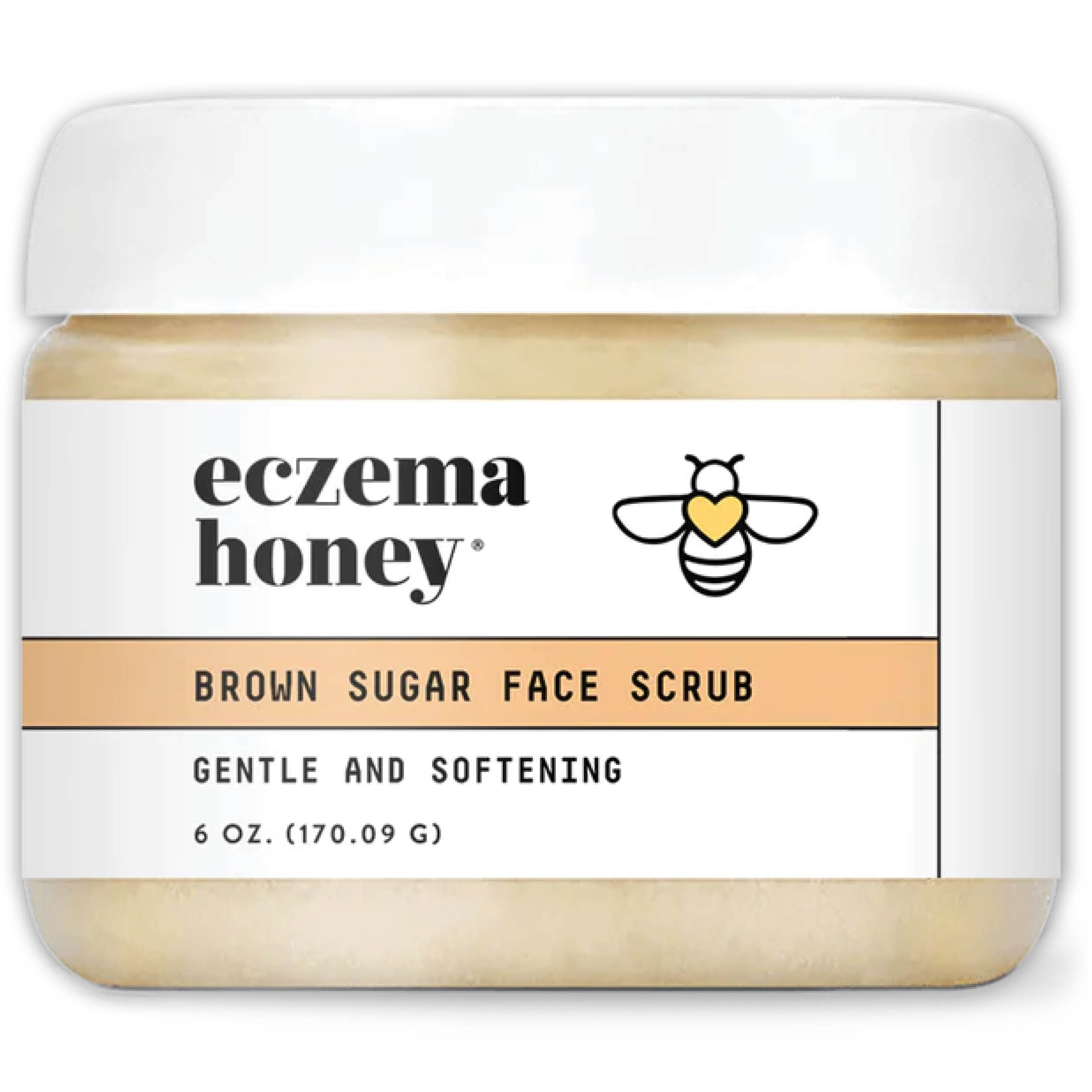 ECZEMA HONEY Brown Sugar Face & Body Scrub - Natural Exfoliator for Dry & Sensitive Skin - Gentle Exfoliating Scrub for Eczema Relief - Unisex Skincare for Women & Men - 6 Oz - Perfect for Spa Days & At-Home Self-Care Routines