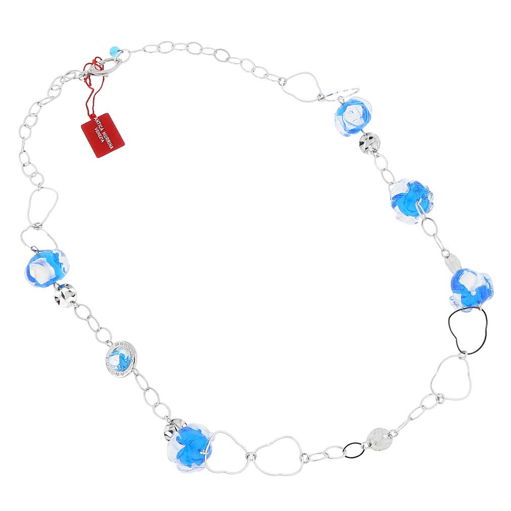 Venetian Murano Glass Eldorado Necklace - Handcrafted Italian Jewelry for Women, Elegant Beaded Pendant Necklace - Perfect for Weddings, Parties & Special Occasions