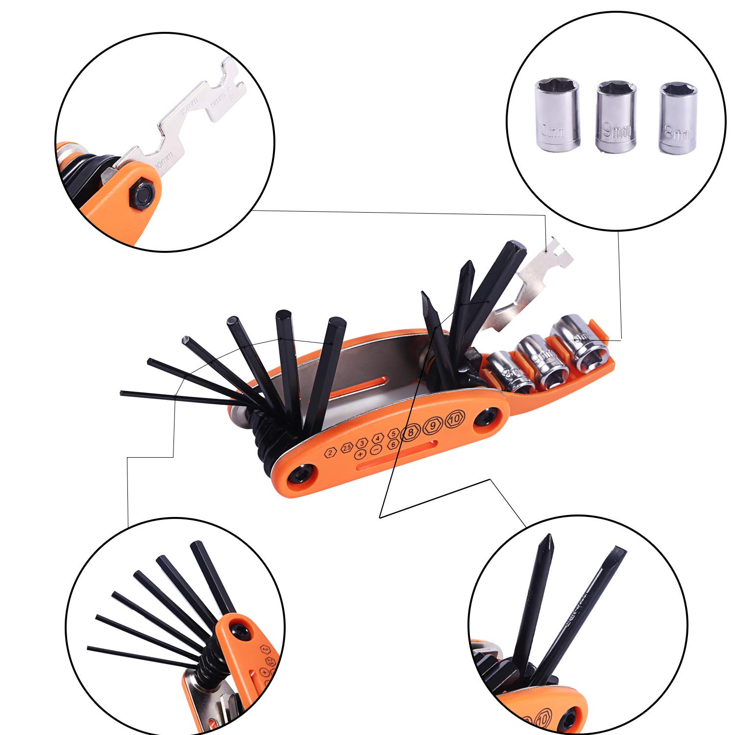 YBEKI Bike Saddle Bag - Waterproof Cycling Repair Kit with Multi-Tool, Tire Levers & Chain Tool | Compact Storage for Road/Mountain Bikes | 6 Month Warranty | Perfect for Commuting, Touring & Trail Rides