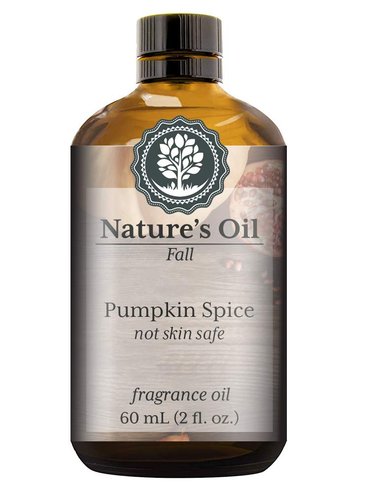 Premium Pumpkin Spice Fragrance Oil (2oz/60ml) - All-Natural Essential Oil for Aromatherapy Diffusers, Scented Candles, Homemade Soaps, Room Sprays & DIY Slime - Perfect for Fall Home Decor, Cozy Evenings & Holiday Gifts