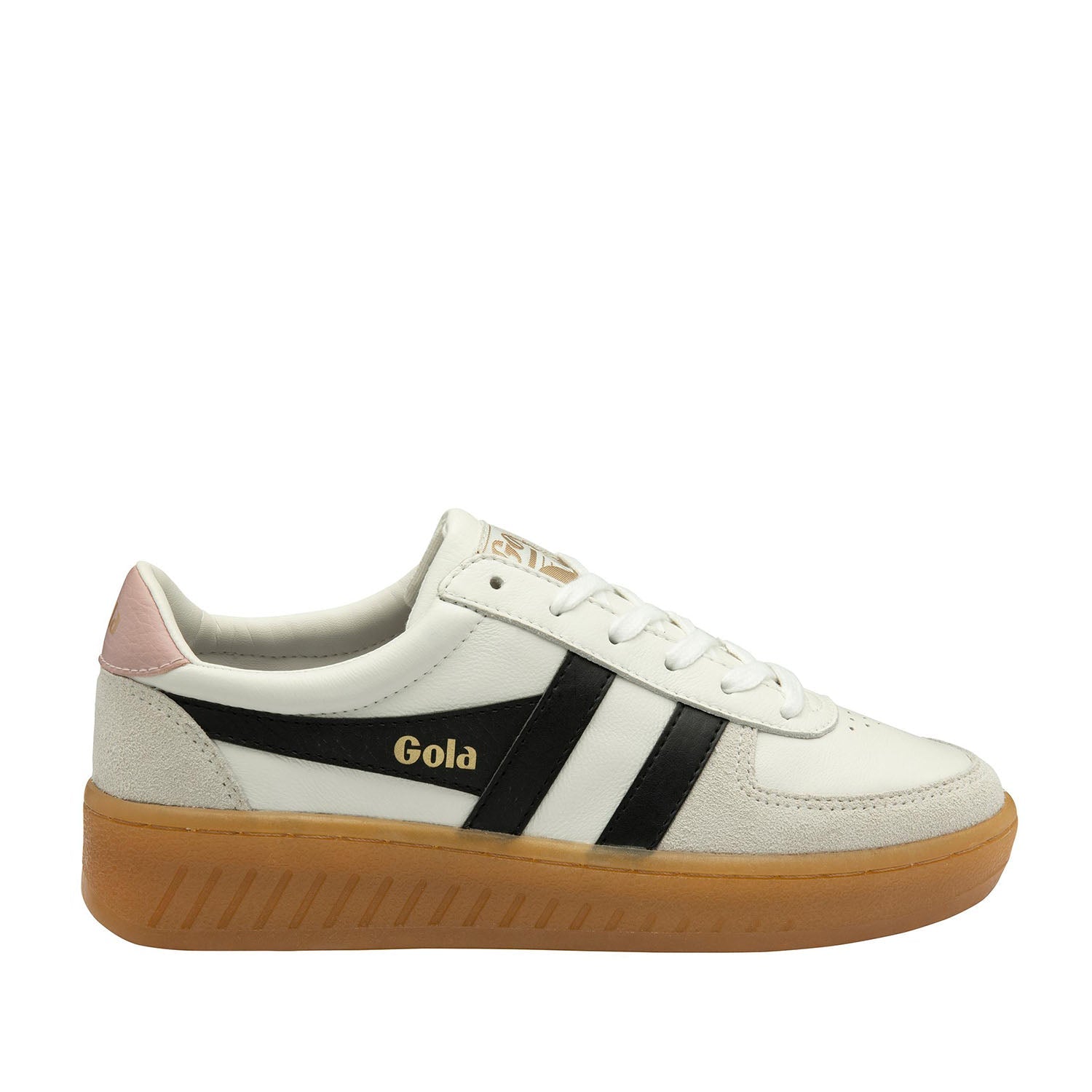 Gola Women's Grandslam Elite White Sneakers - Classic Retro Running Shoes for Women - Perfect for Casual Wear, Gym & Street Fashion