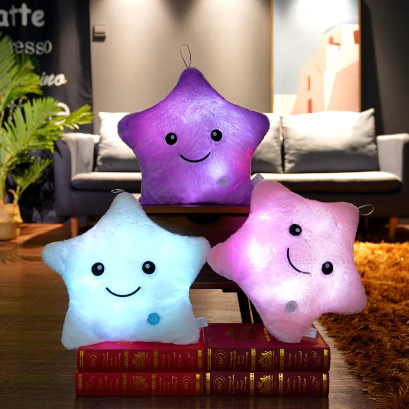 20CM Creative Glowing Star Plush Toy - LED Light Stuffed Animal for Kids, Girls, Gifts | Night Light, Room Decor, Birthday Present