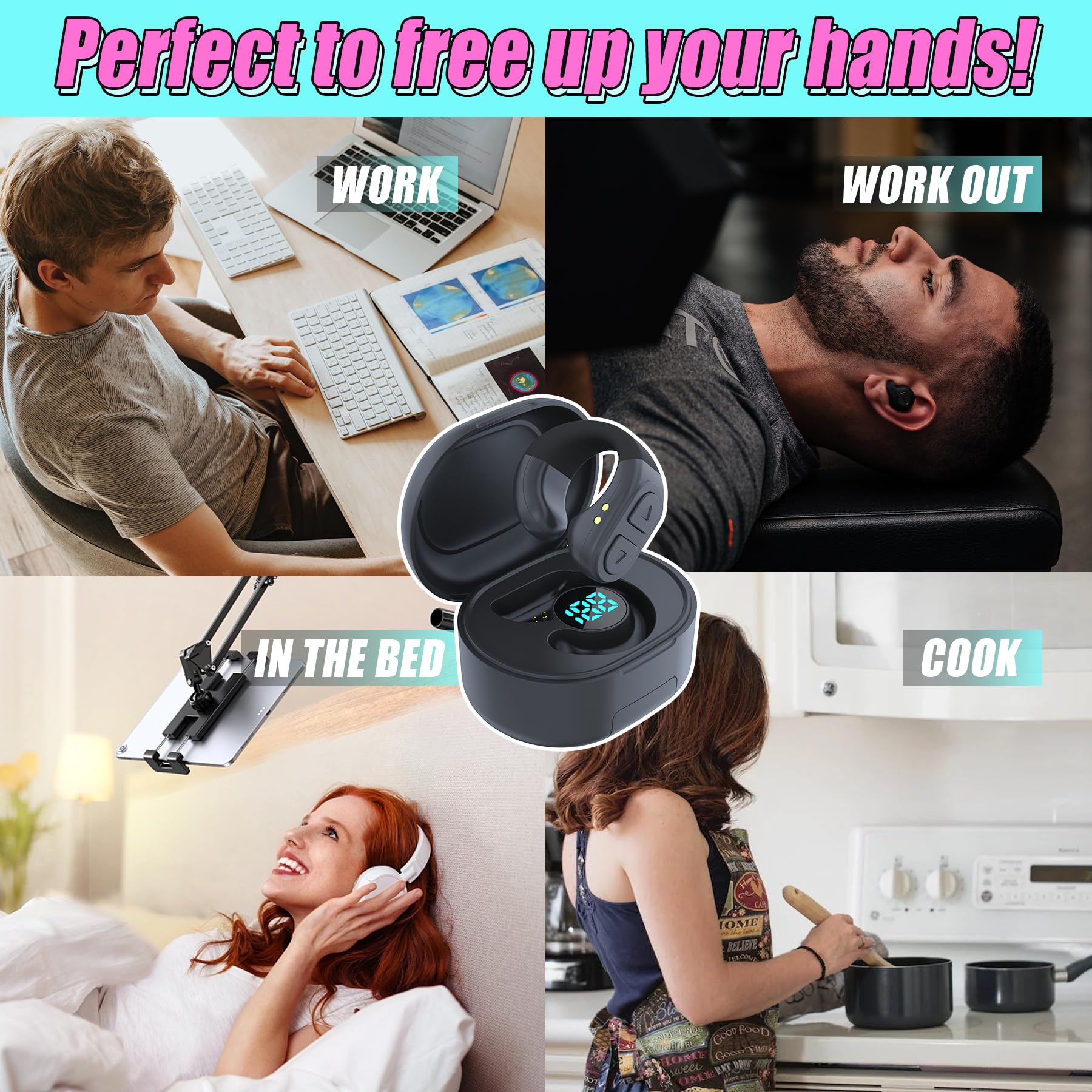 TikTok Viral Bluetooth Smart Scrolling Ring - Wireless Page Turner for Kindle/Books, Camera Shutter Remote & Selfie Button - Compatible with iPhone, iPad, Android - Perfect for Reading, Photography & Video Calls (Black)