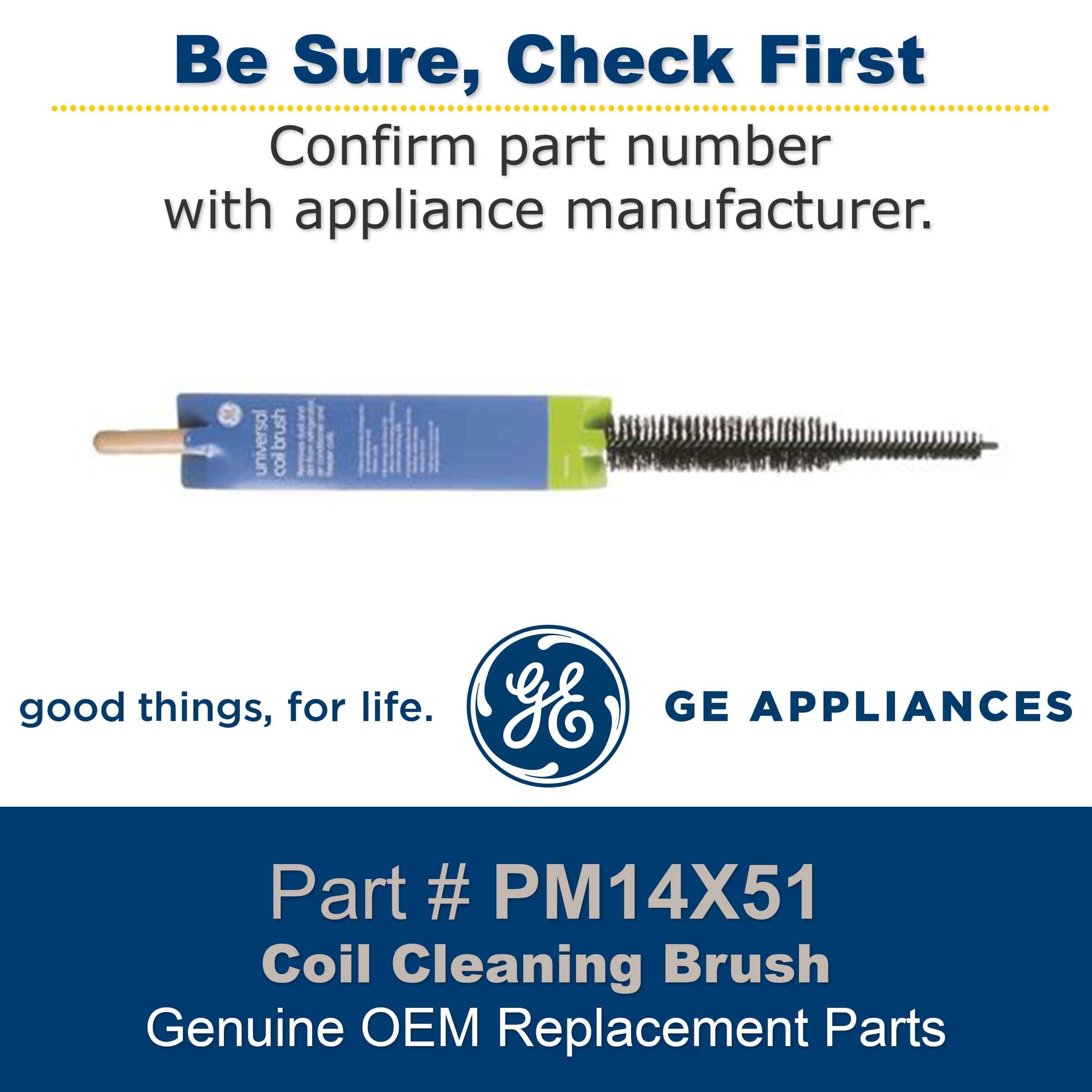 GE PM14X51 Refrigerator Coil Cleaning Brush - Heavy Duty Black Bristle Brush for AC, HVAC, and Appliance Maintenance - Perfect for Home and Commercial Use