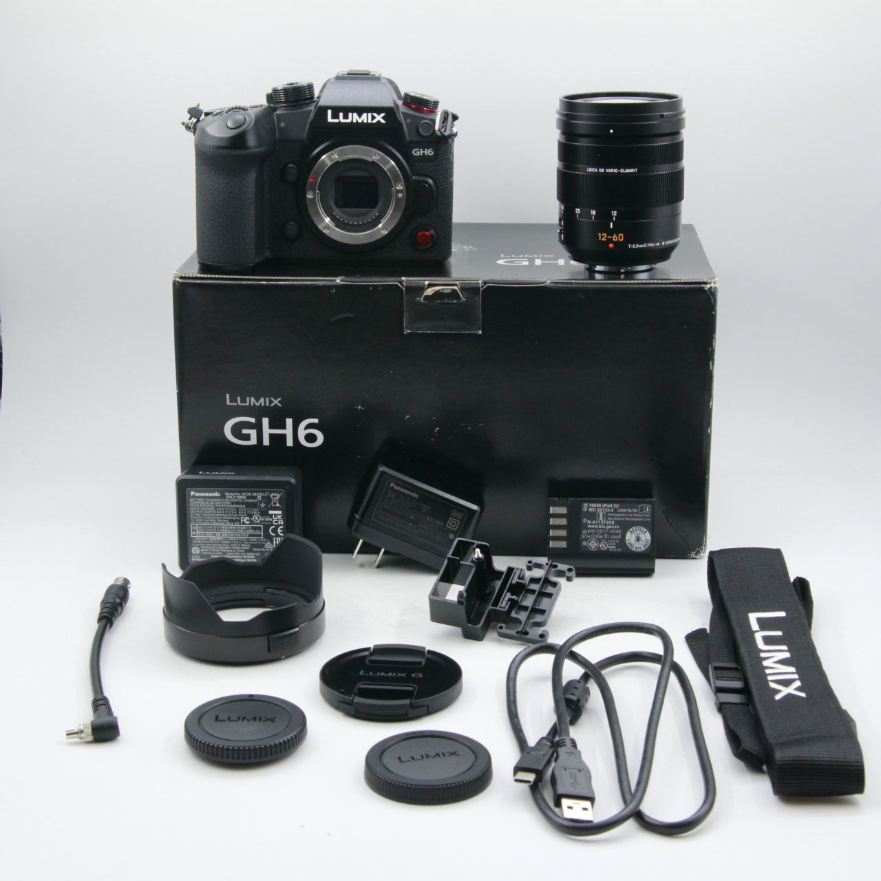 Panasonic Lumix GH6 Mirrorless Camera with 12-60mm f/2.8-4.0 Leica Lens - Open Box Excellent Condition | Perfect for Vlogging, Travel Photography & 4K Video Shooting