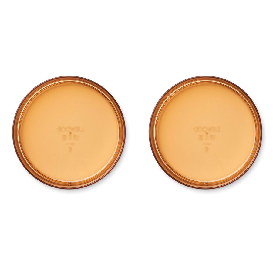 LIEWOOD Nara Bowl Set of 2 - Mustard Yellow Ceramic Bowls for Soup, Salad, Rice | Durable Kitchen & Dining Tableware for Everyday Use