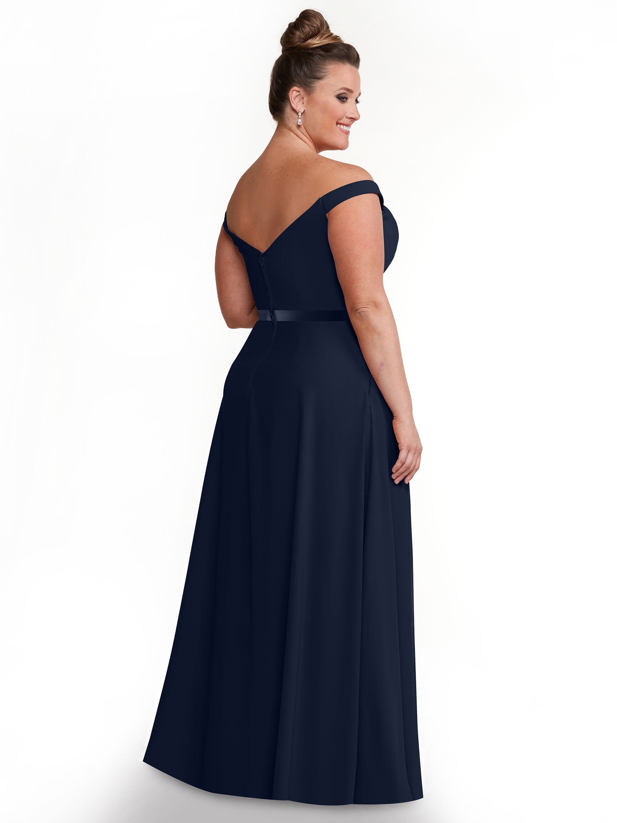 Off Shoulder A-Line Chiffon Bridesmaid Dress with Sash - Elegant & Flowy for Weddings, Parties & Special Occasions