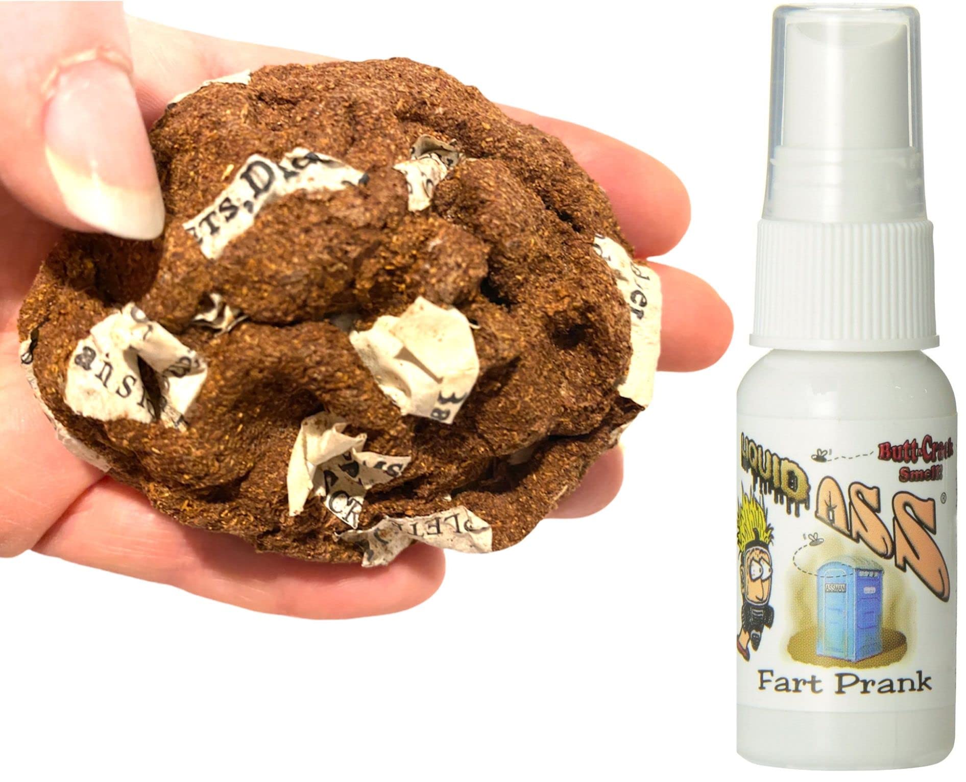Liquid Ass Prank Spray & Fake Poop Prank Kit - Hilarious Gag Gift for Pranksters & Jokers (Perfect for April Fools, Office Pranks & Funny Gifts)