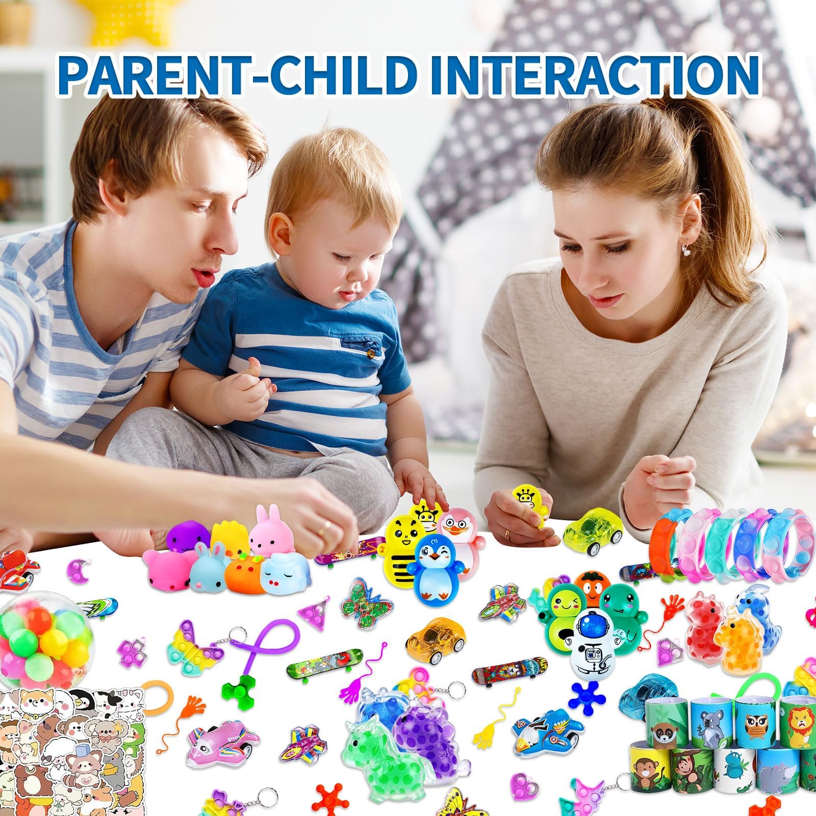 145 Pcs Kids Party Favors Bulk Pack - Pop Fidget Sensory Toys for Birthday Goodie Bags, Classroom Prizes, Pinata Stuffers & Treasure Box - Fun Stress Relief Toys for Boys Girls Birthday Party, School Carnival & Classroom Rewards
