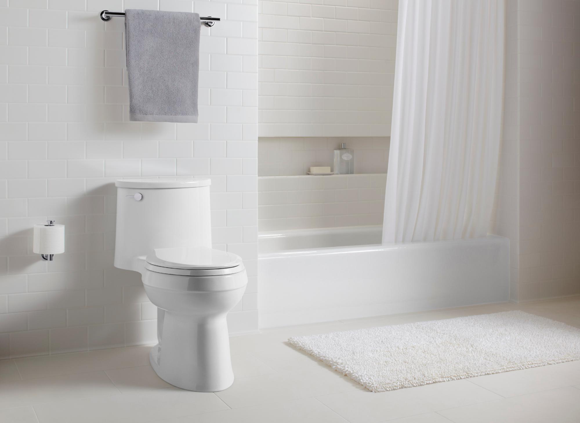 Kohler Adair Comfort Height One-Piece Elongated Toilet 1.28 GPF with Soft-Close Seat - White (Model 3946 0) | Perfect for Modern Bathrooms & Water-Efficient Homes