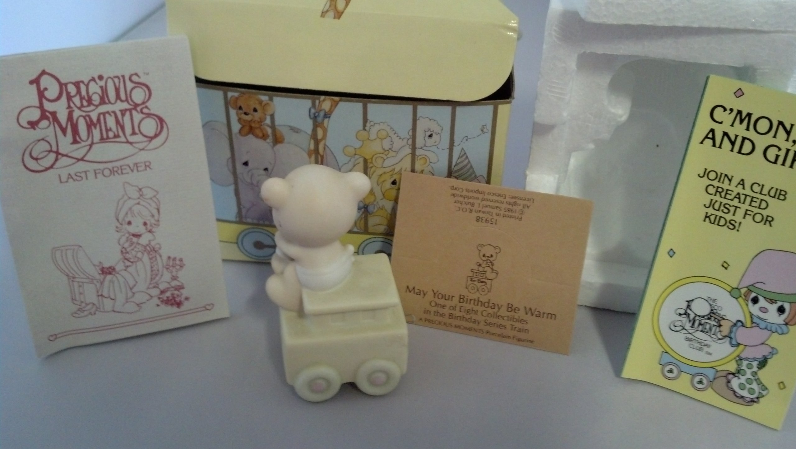 Precious Moments Birthday Train Figurine - 'May Your Birthday Be Warm' Collectible Gift for Birthday Celebrations & Home Decor