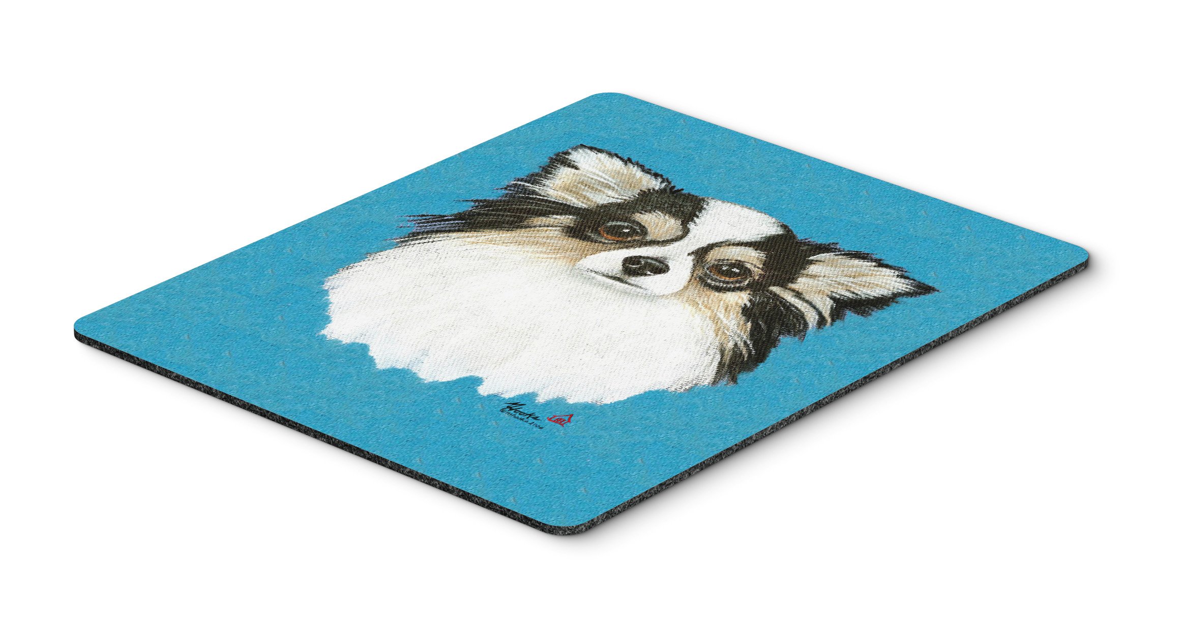 Chihuahua Blue Portrait Mouse Pad - Washable Large Mousepad for Home Office, Gaming & Computer Work | Heat Resistant Hot Pad & Trivet | Caroline's Treasures MH1029MP | Perfect for Desks, Laptops & Workspaces