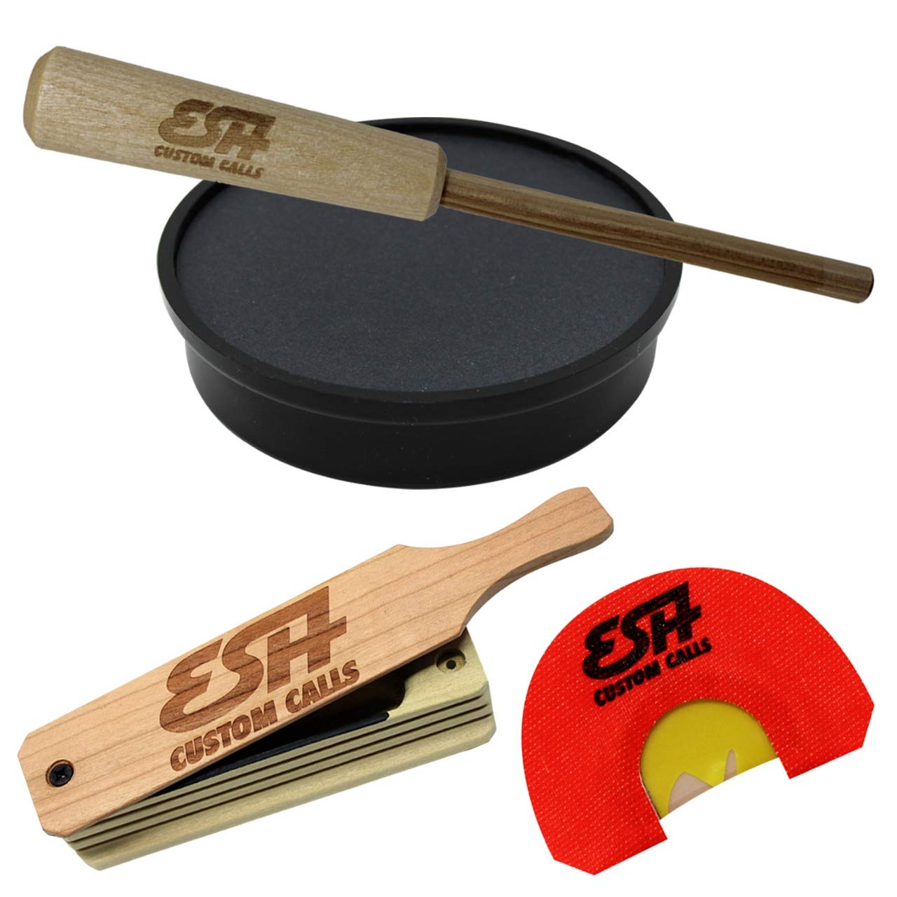 Premium Turkey Pot Calls - Realistic Glass & Slate Turkey Calls with Strikers - Hunting Gear for Spring & Fall Turkey Season - Perfect for Woodland & Field Hunting