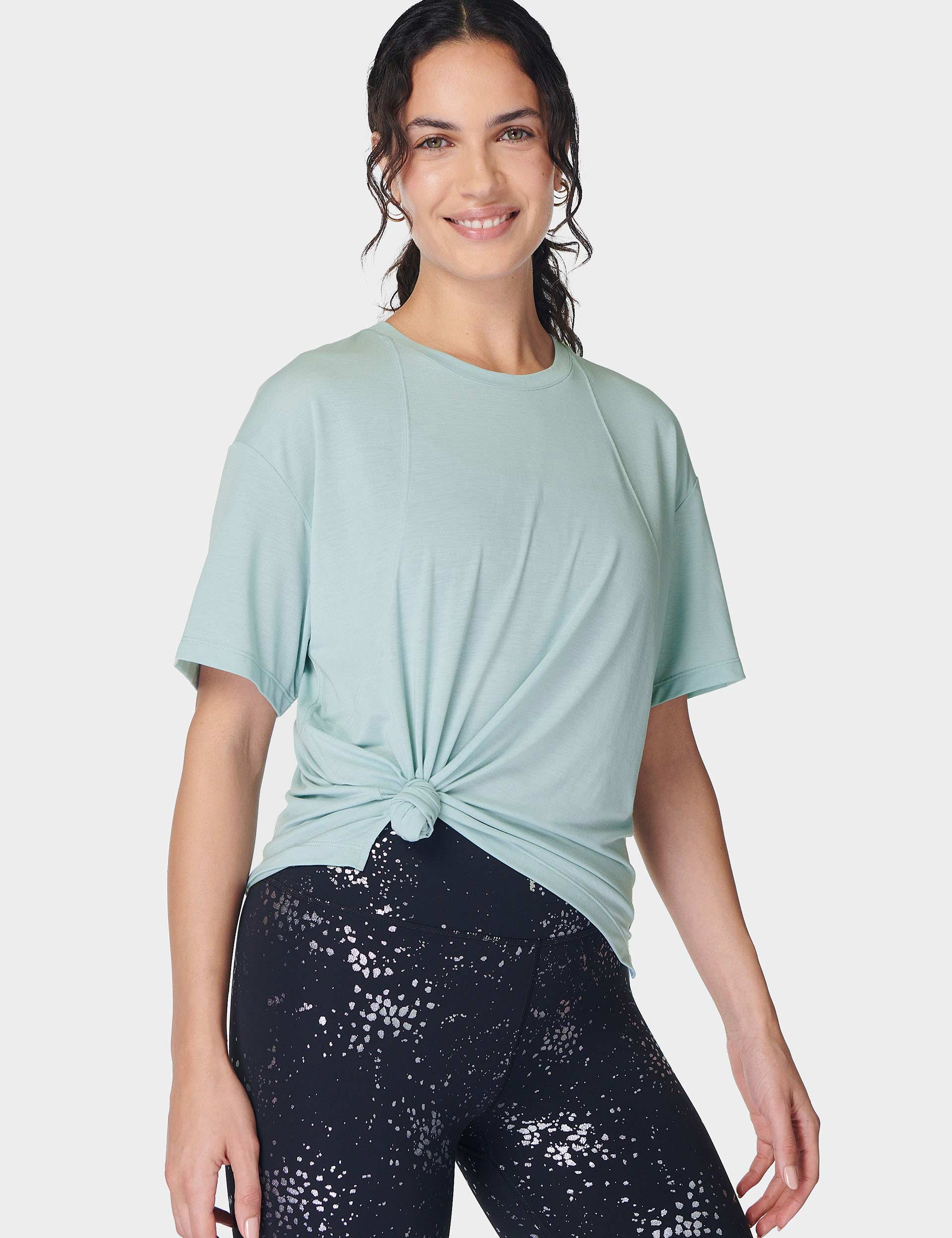 Soft Flow Studio T-Shirt - Muted Teal Blue | Comfortable Casual Wear for Everyday Outfits & Lounge