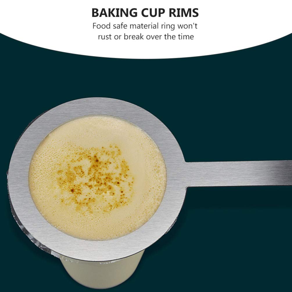 2 Pcs Multipurpose Anti-Scald Baking Rings - Heat-Resistant Cup Rim Protectors for Milk Tea, Coffee & Hot Beverages - Stylish & Creative Cup Accessories for Baking, Kitchen & Home Use