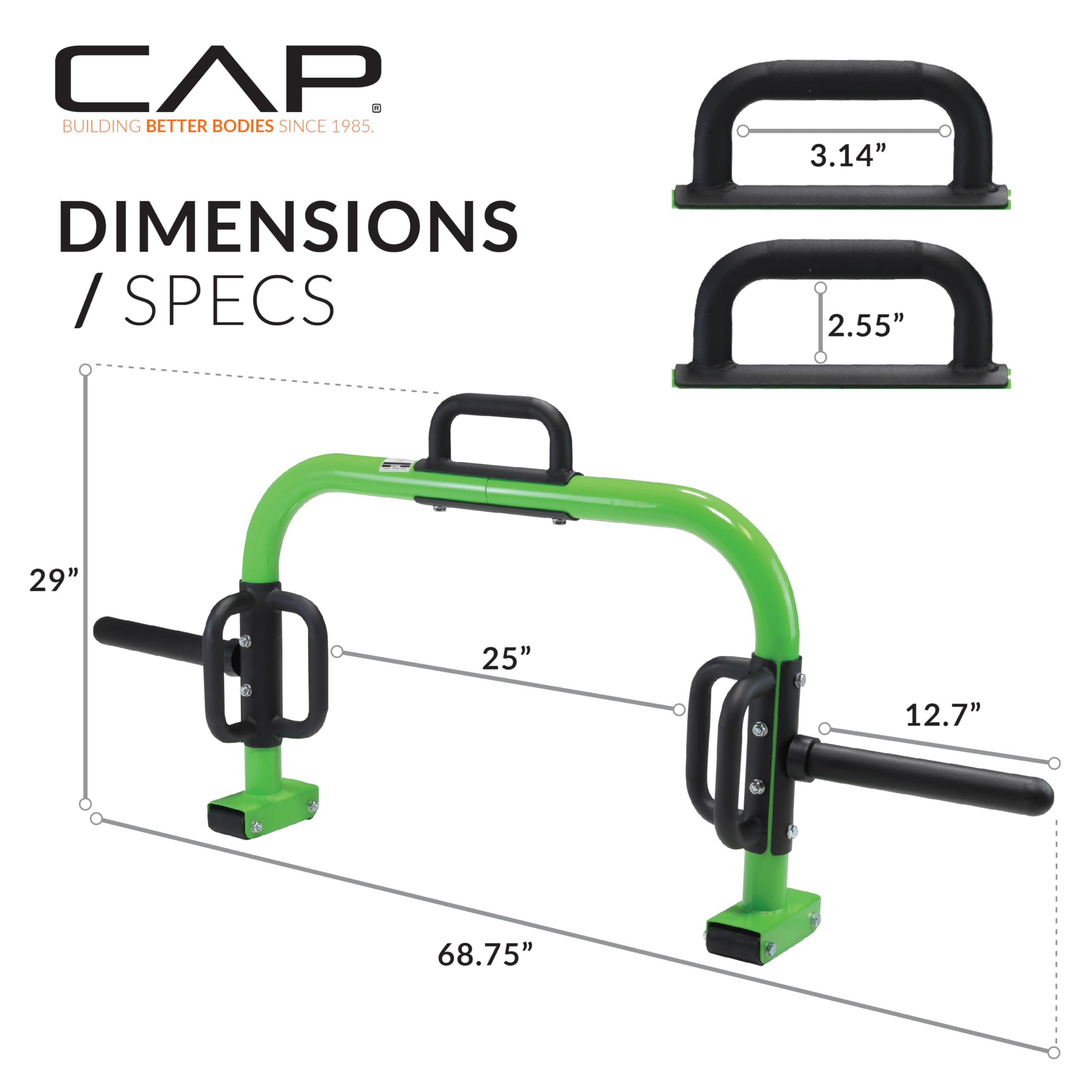 CAP Barbell Deluxe Open Trap Bar - Olympic & Standard Weight Plate Compatible Hex Shrug Bar for Deadlifts, Squats & Strength Training