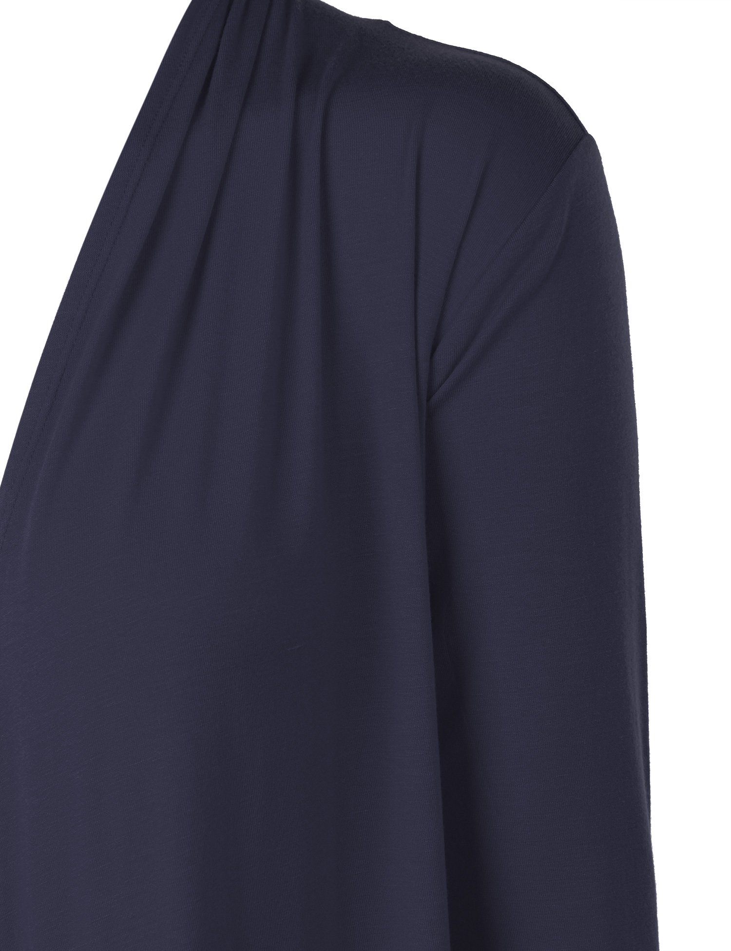 CTC Women's Draped Open-Front Cardigan Sweater - Soft Long Sleeve Lightweight Knit Wrap Cover Up - Made in USA - Perfect for Office, Date Night & Casual Outfits