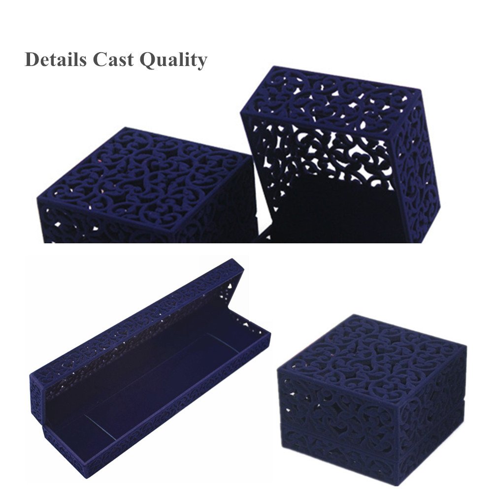 Velvet Jewelry Box for Necklace & Bracelet Storage - Gift Display Case for Long Chains