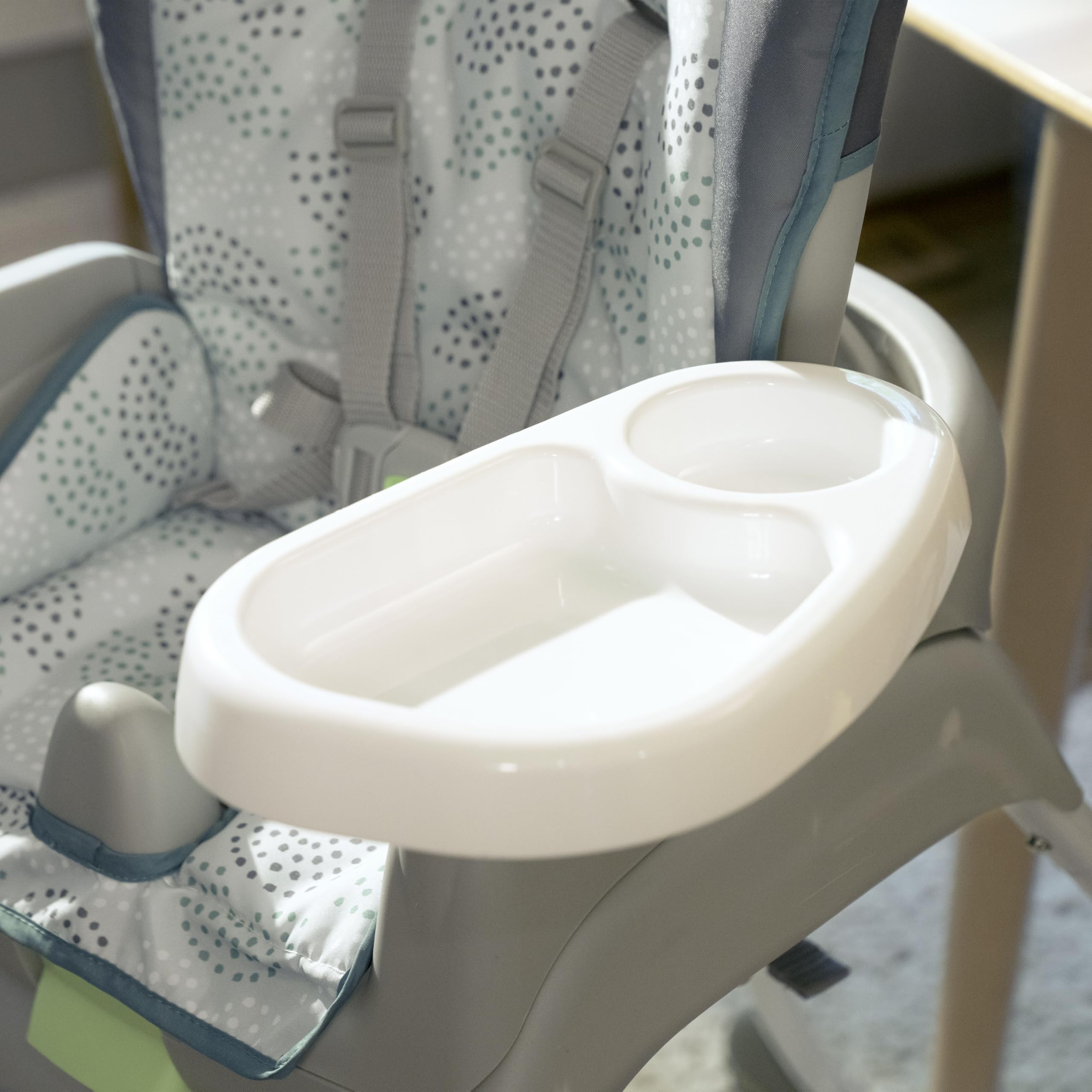 Ingenuity 6-in-1 Convertible High Chair for Babies & Toddlers (0-5 Years) - 6 Adjustable Modes, 2 Dishwasher-Safe Trays, Astro Design (Model 13108) - Perfect for Feeding, Learning & Playtime at Home or Daycare