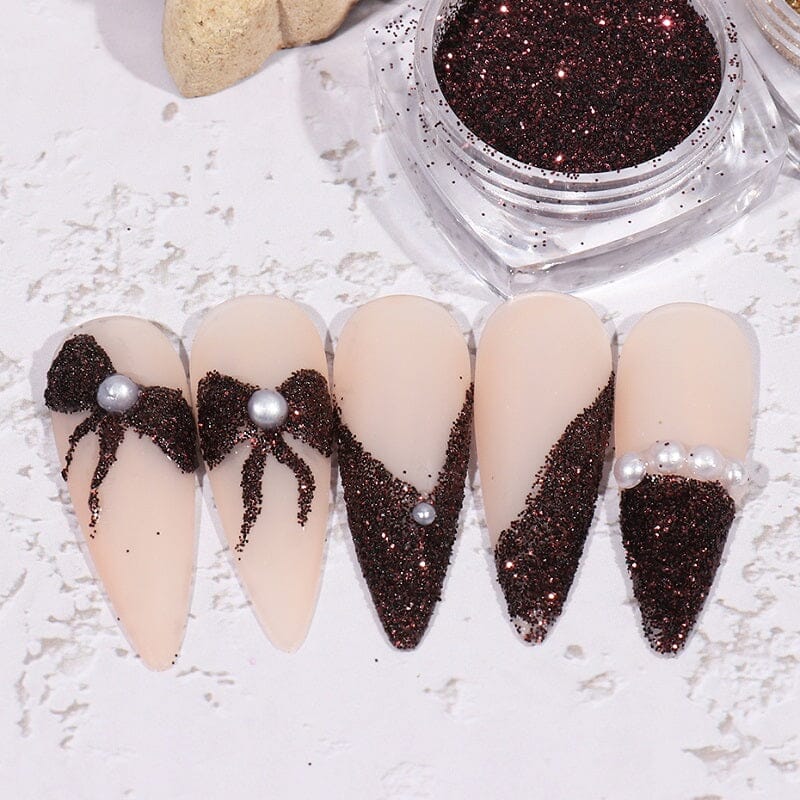 6 Jars Set of Laser Reflective Nail Glitter - Metallic Chrome Nail Art Powder for Gel Polish, Acrylic Nails & DIY Manicure - Perfect for Parties, Salons & Special Occasions
