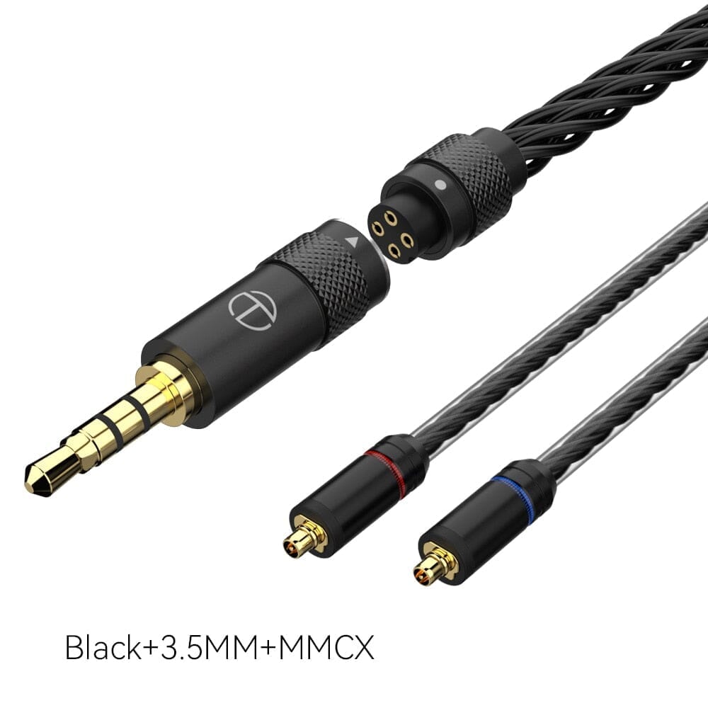 TRN T2 Pro 16 Core HiFi In-Ear Earphones with Silver Plated Cable (0.75mm/0.78mm MMCX/2Pin Connector) - 2.5mm/3.5mm/4.4mm Audio Jack Options for Audiophiles, Music Lovers & Gaming Enthusiasts