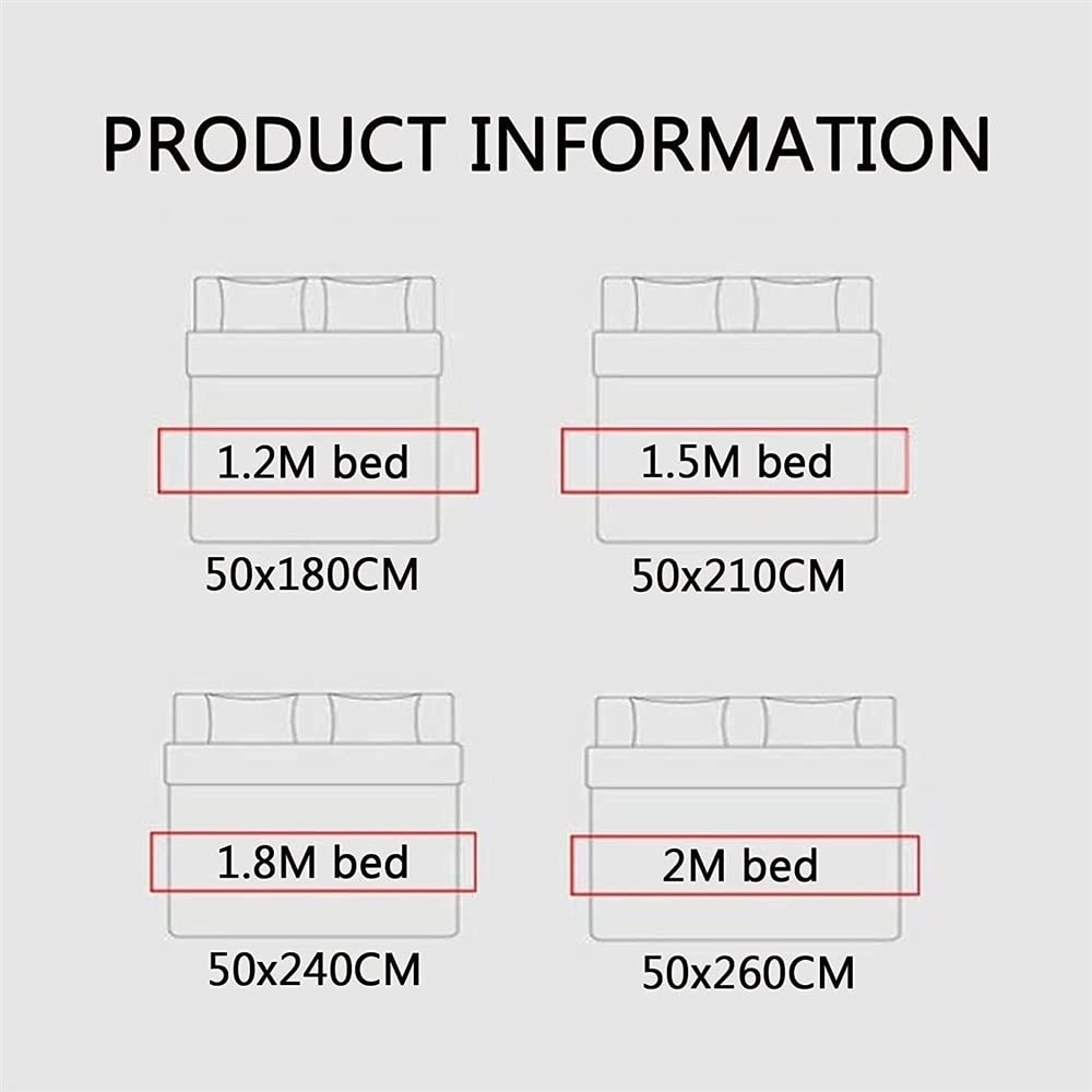 Luxury Jacquard Bed Runner Scarf - Cotton Linen Bedspread Cover for Queen, King, Double & Single Beds - Home Decor & Hotel Style Bedding - 50x260cm (2.0m Bed) - Fade Resistant - Perfect for Master Bedrooms, Guest Rooms & Airbnb Styling