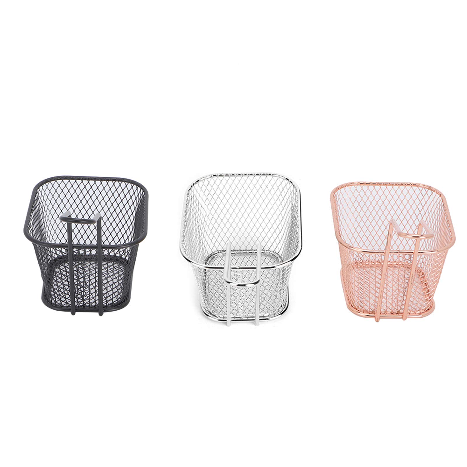 3-Piece Stainless Steel Frying Strainer Basket Set - Professional Deep Fryer Basket for Potatoes, Onion Rings & More - Ideal for Restaurants, Cafes & Home Kitchen Use