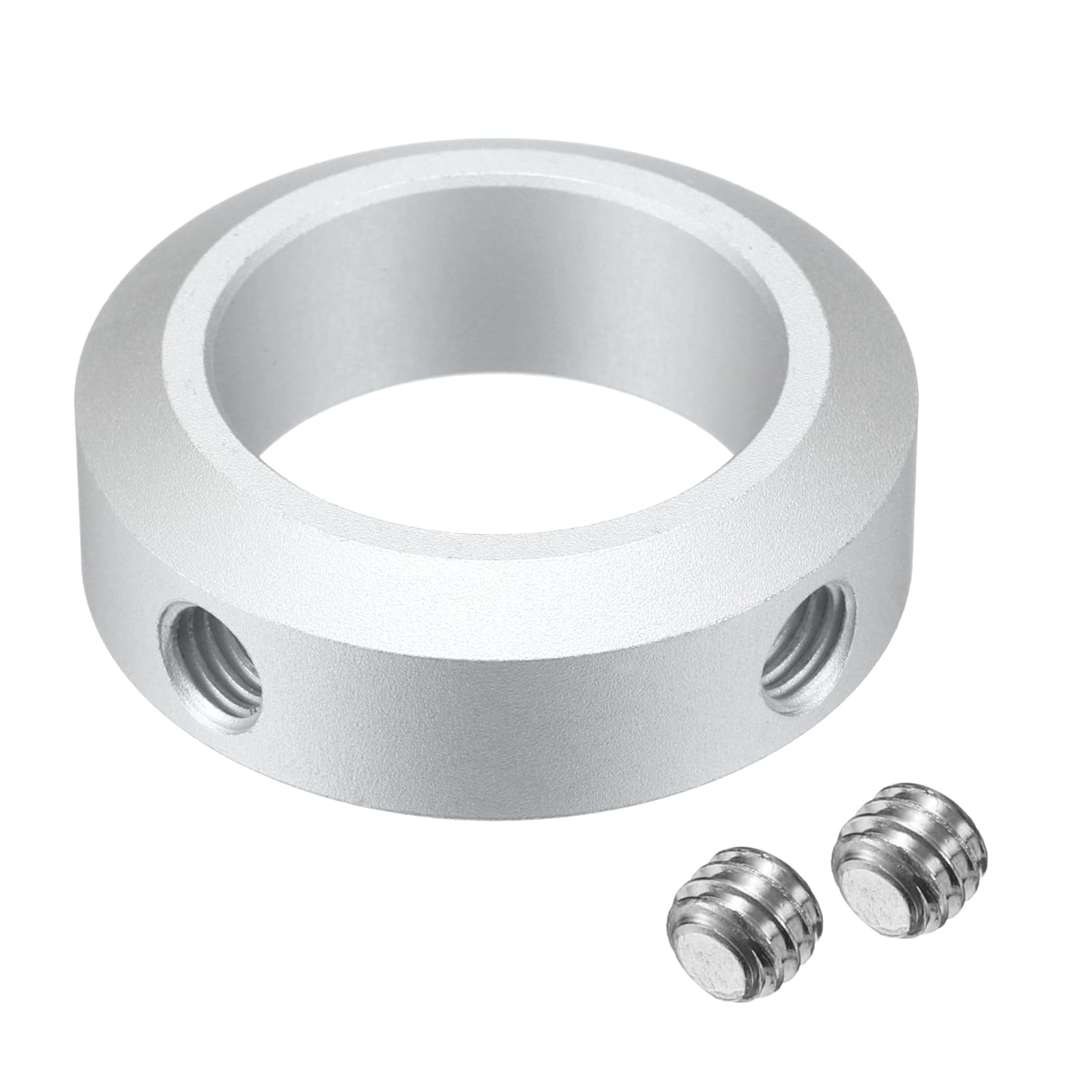 uxcell 4pcs Aluminum Alloy Set Screw Shaft Collar for 32mm Shaft - 48mm OD, 15mm Thickness with M8 Set Screws & Wrench - Ideal for Machinery, Robotics, and Industrial Equipment