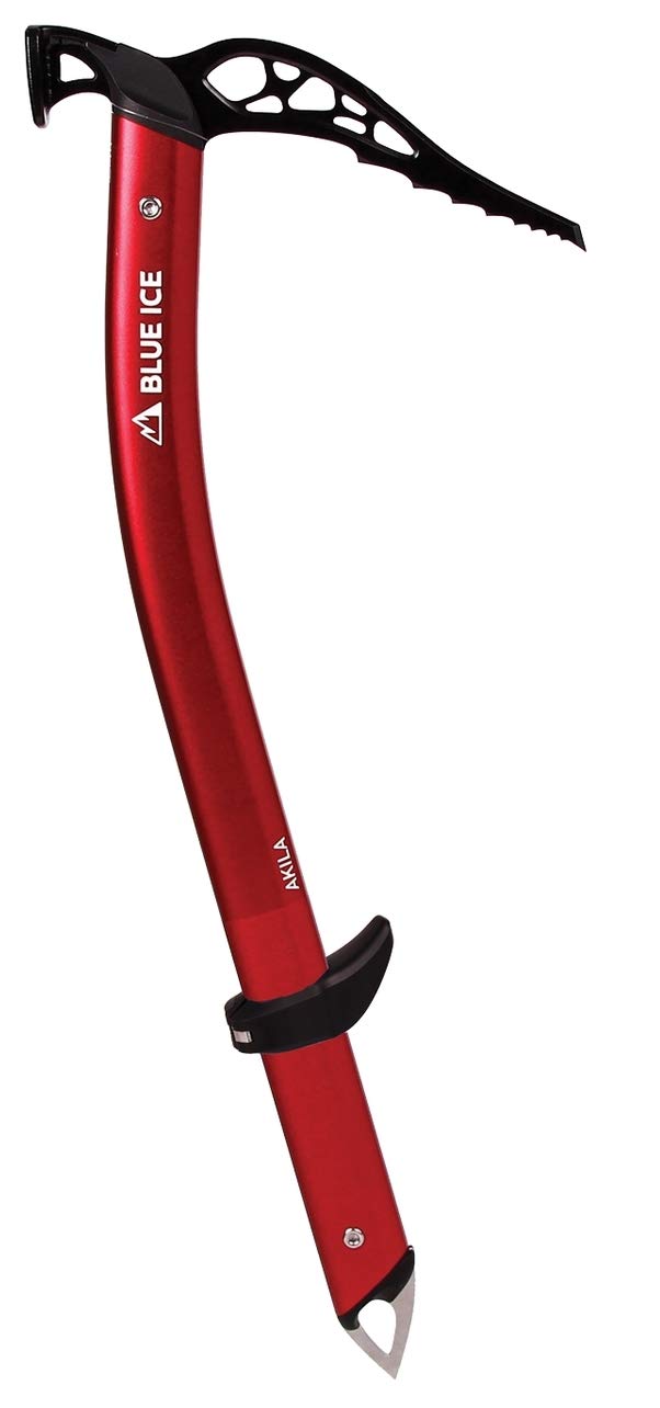 Blue Ice Akila Ice Axe Hammer - Lightweight Climbing Tool for Ski Patrol, Mountaineering & Alpine Adventures - Red