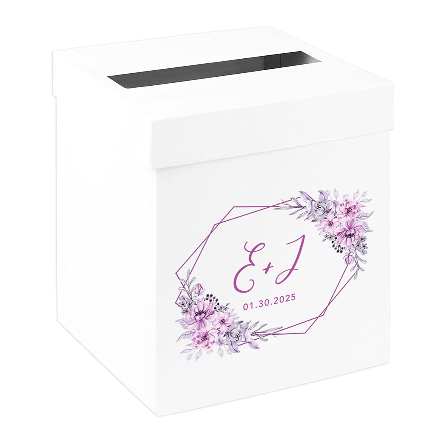 Personalized Wedding Card Box 10x10x10