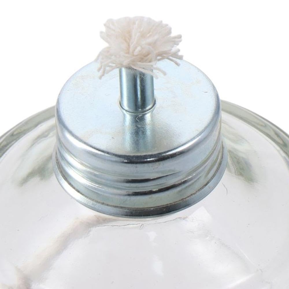 FEIYING 120ML Glass Alcohol Lamp - Dental Alcohol Burner for Lab, Science Experiments & DIY Crafts - Portable Glass Alcohol Lamp for Sterilization, Heating & Jewelry Making