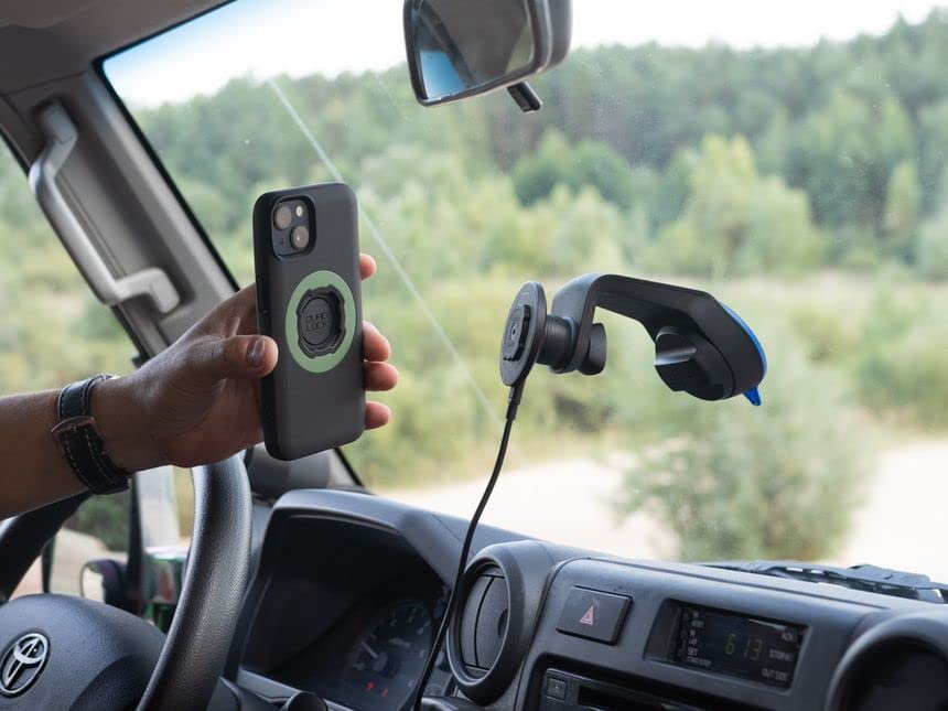 Quad Lock Universal Car Phone Mount - Secure Smartphone Holder for iPhone & Android - Perfect for GPS Navigation & Hands-Free Driving