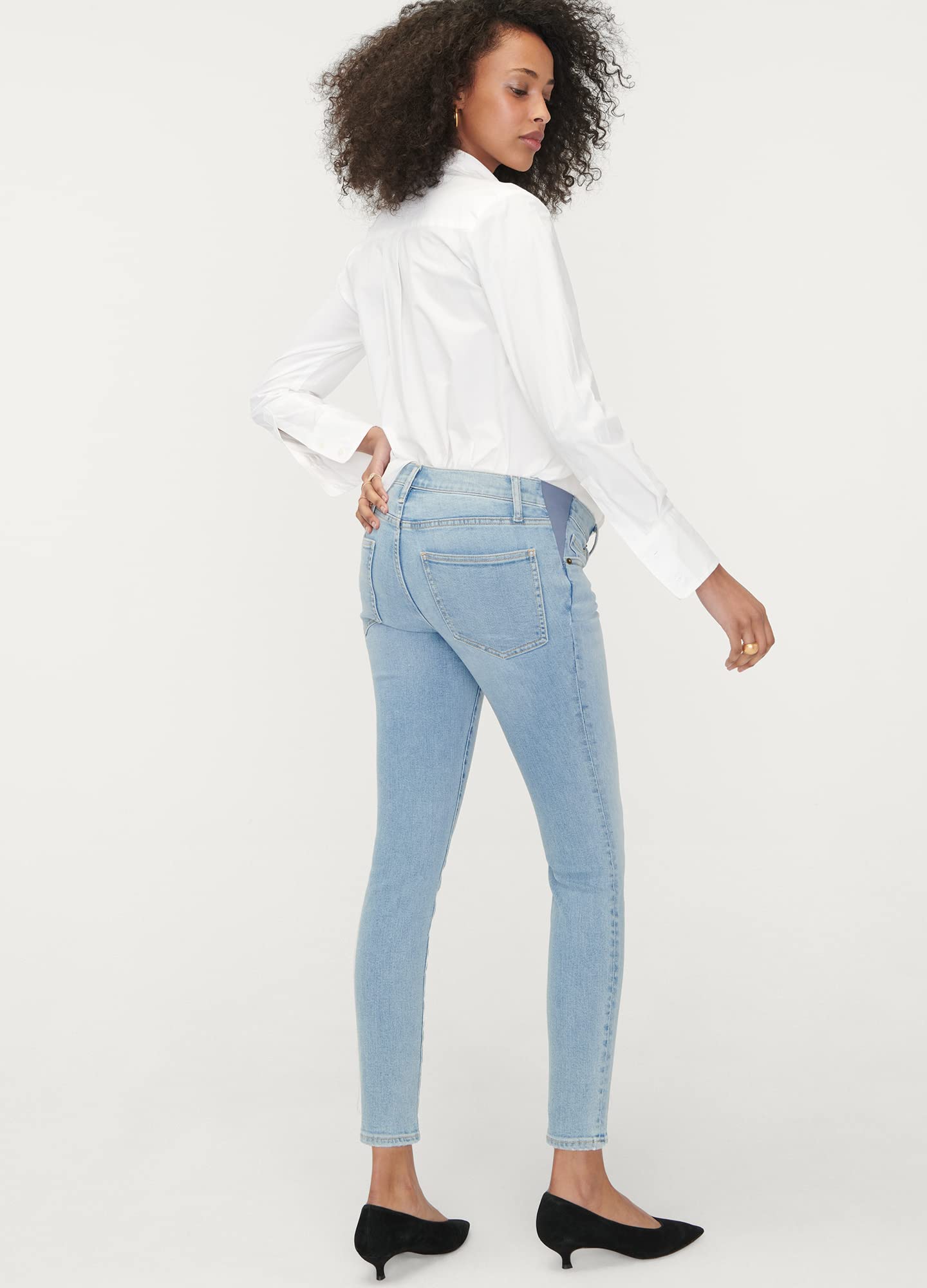 HATCH Slim Maternity Jeans - Stretchy Under Belly Pregnancy Pants with Recycled Cotton Denim - Comfortable for Work, Travel & Everyday Wear