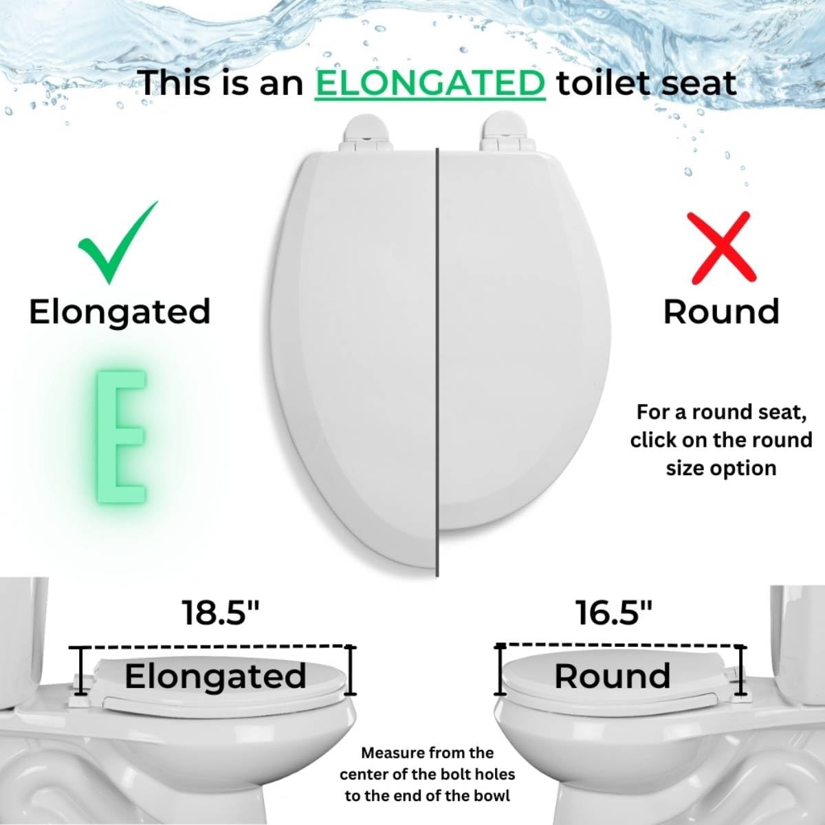 **Centoco Elongated Toilet Seat for Kids – Open Front, No Cover, Commercial-Grade with Stainless Steel Hinges – Durable Plastic, Made in USA (White, AM2300STSCC-001) – Ideal for Daycares, Schools & Child-Friendly Restrooms**