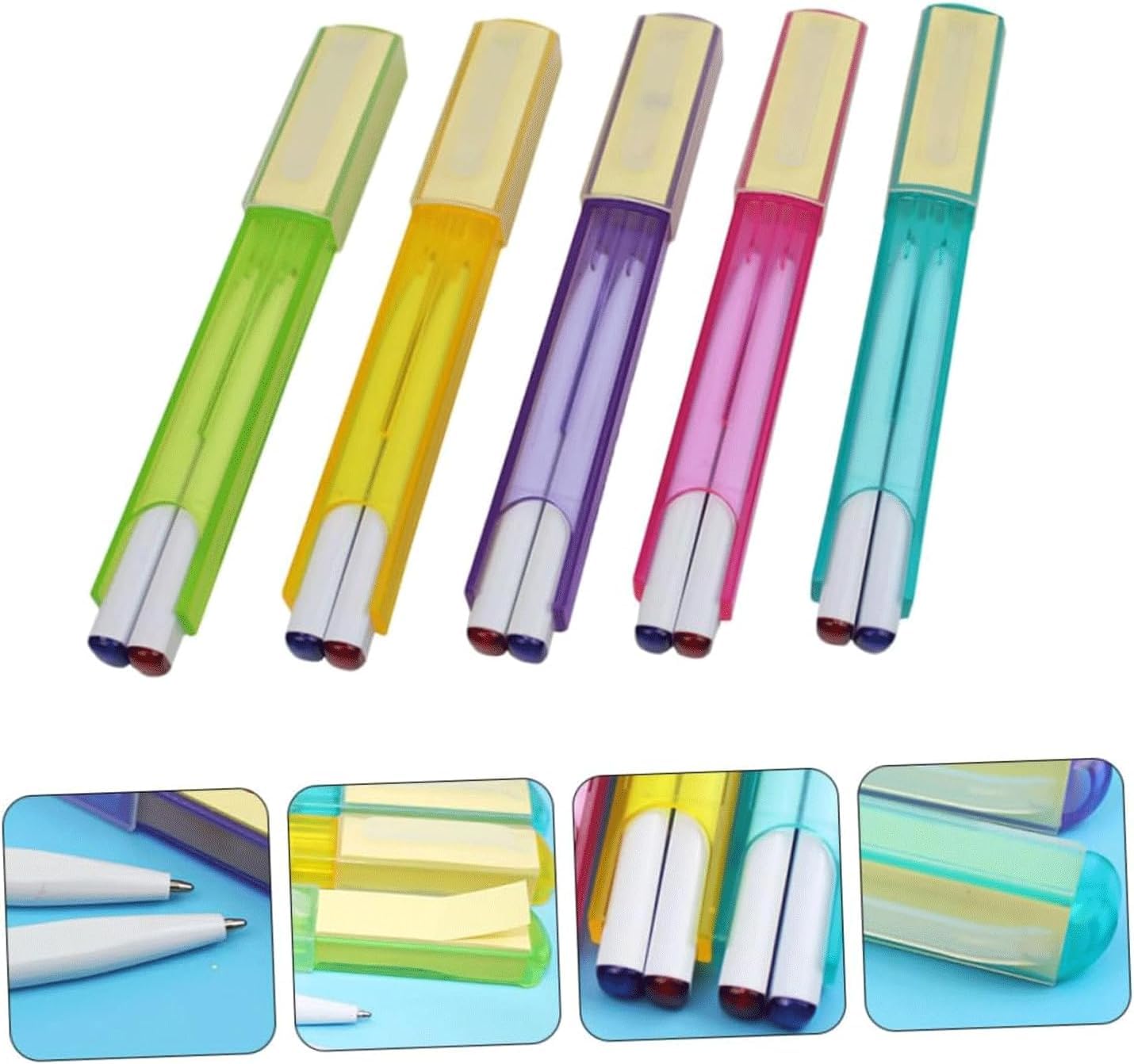 10-Pack Dual-Tip Gel Pens with Quick-Drying Ink - Smooth Writing Ballpoint & Rollerball Pens for School, Office & Business - Perfect for Note Taking, Journaling & Document Signing