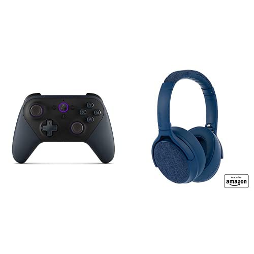 Luna Wireless Controller with Made for Amazon Active Noise Canceling Bluetooth Headset - Deep Sea Blue | Gaming Accessories for PC, PS4, PS5, Switch | Perfect for Online Gaming, Streaming & Travel