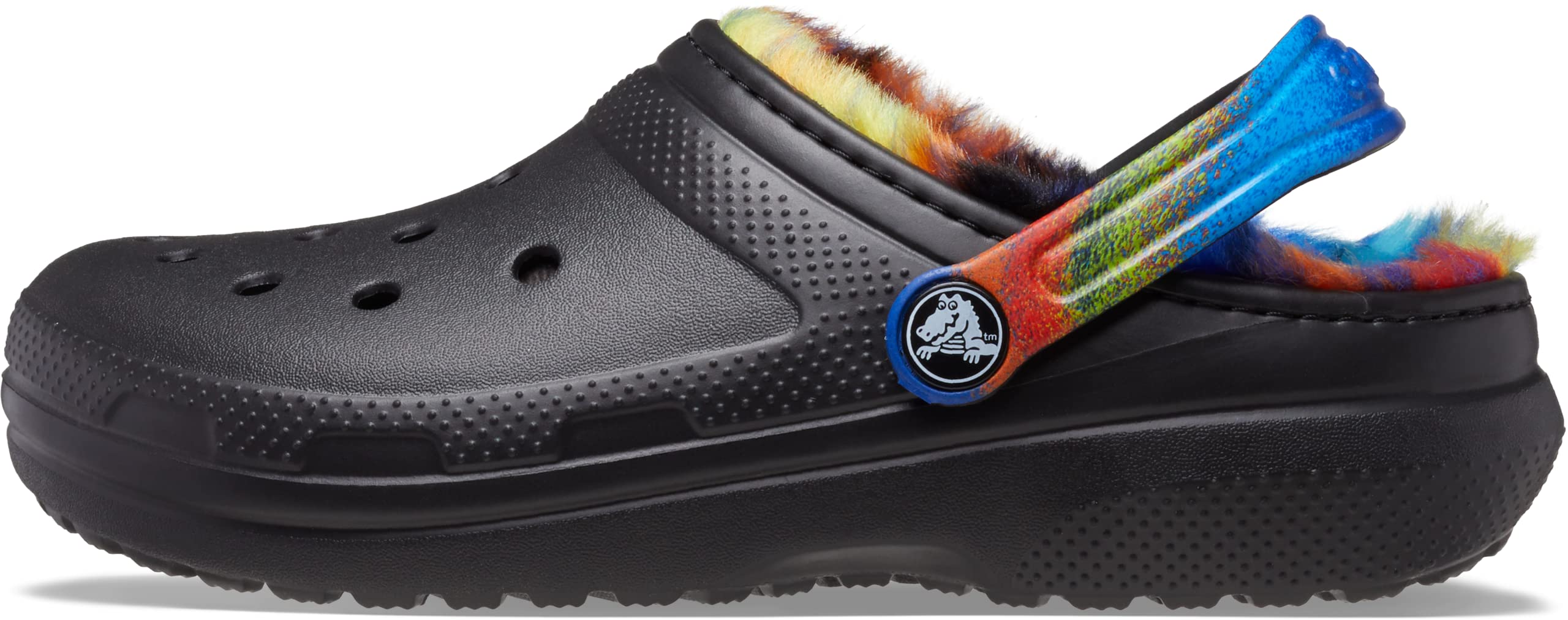 Crocs Unisex Kids Classic Lined Clog Shoes - Waterproof Comfortable Slip-On Spray Dye Design for Boys & Girls - Perfect for School, Playtime & Outdoor Activities