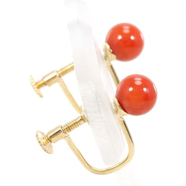 18K Yellow Gold Coral Earrings - Handmade Dangle Jewelry for Women, Gift for Her | Perfect for Weddings, Parties & Special Occasions