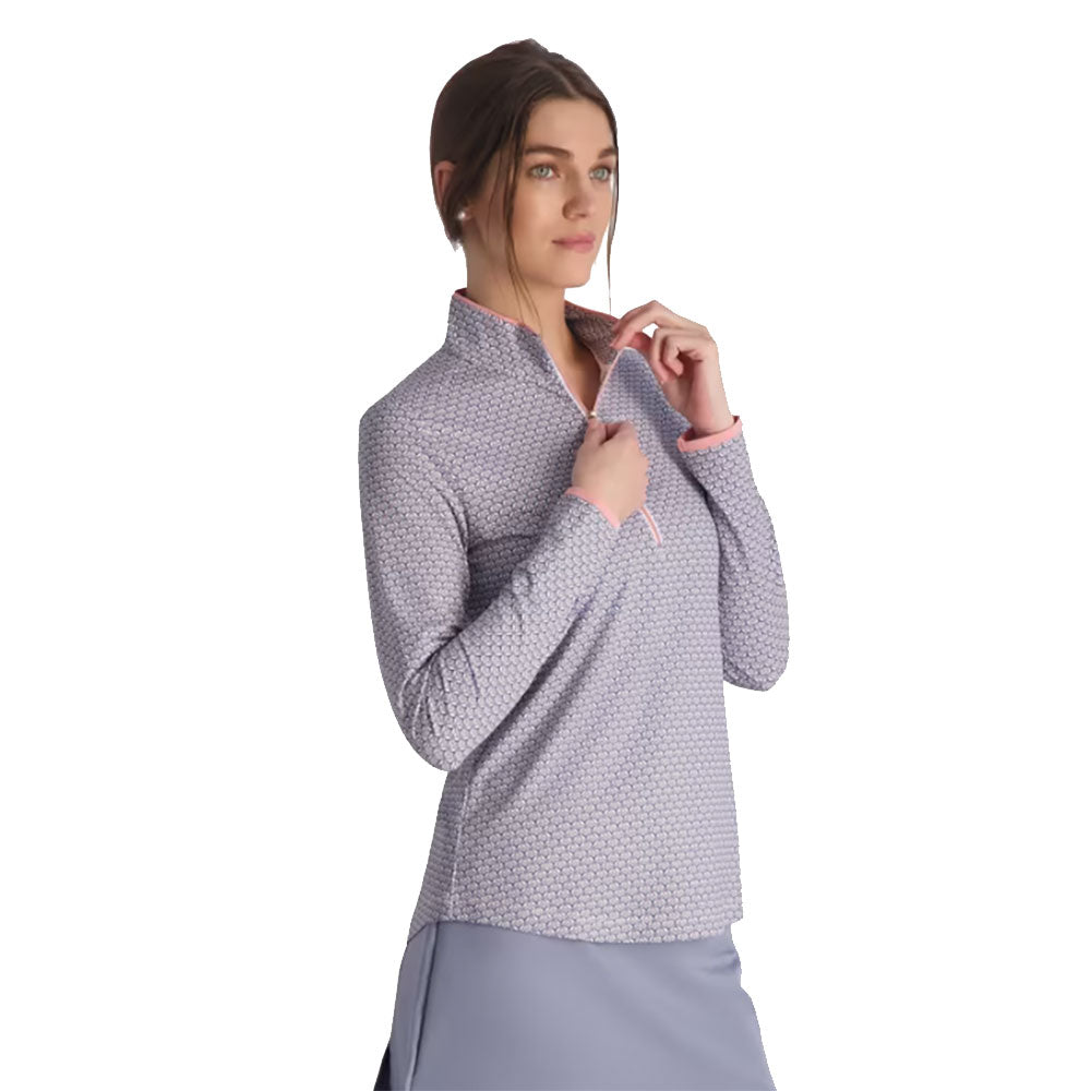 Fairway & Greene Marlee Zip Mock Neck Women's Golf Shirt - Moisture-Wicking & UV Protection for Comfortable Play on Sunny Days