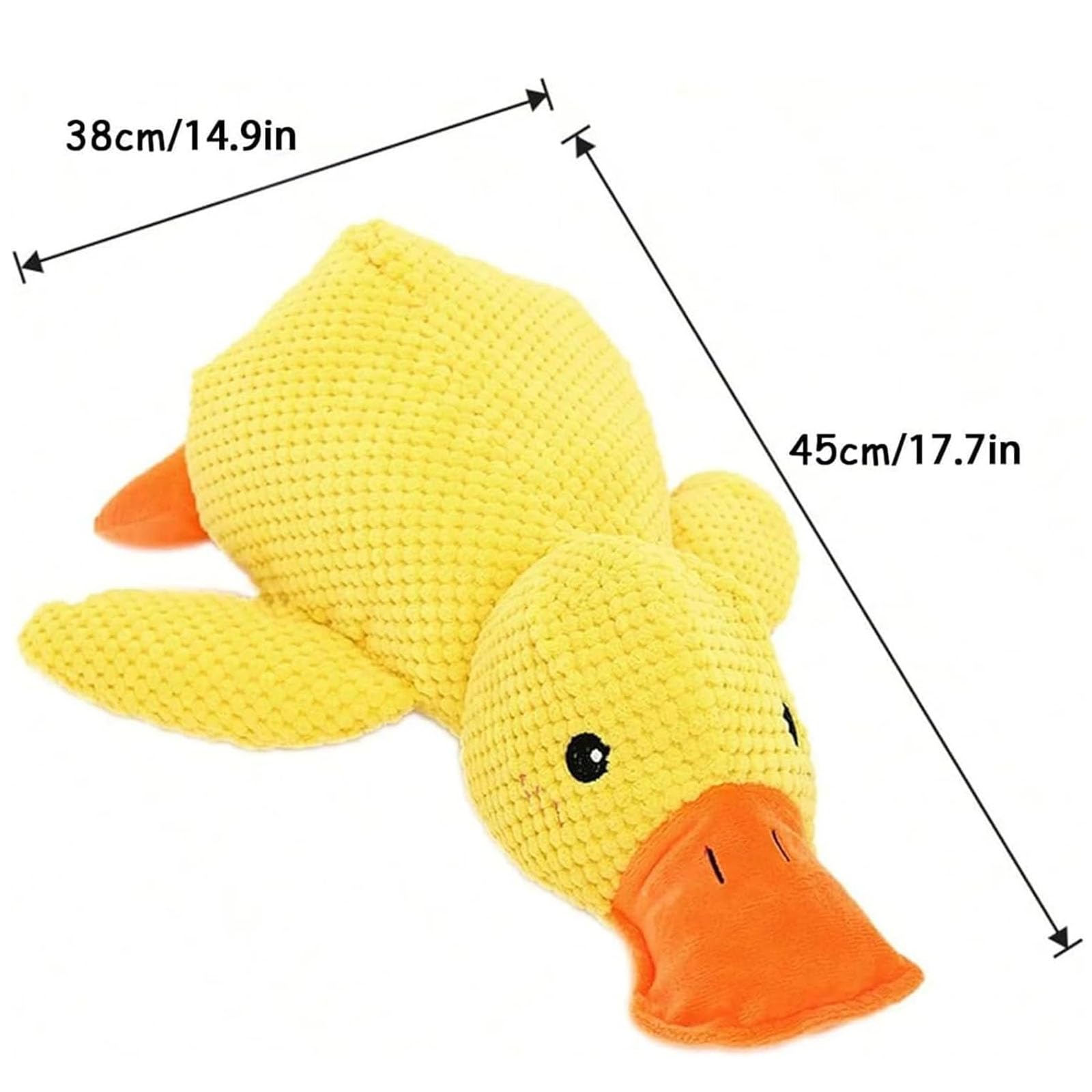 The Mellow Dog Calming Duck Toy - 2025 New Durable Plush Stuffed Chew Toy with Quacking Sound for Small & Medium Dogs - Perfect for Anxiety Relief, Indoor Play & Training Sessions