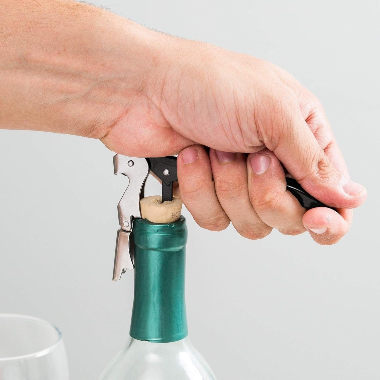 Premium Oeno Duo Lever Corkscrew - Heavy Duty Stainless Steel Wine Bottle Opener for Home, Restaurant & Wine Tasting Events