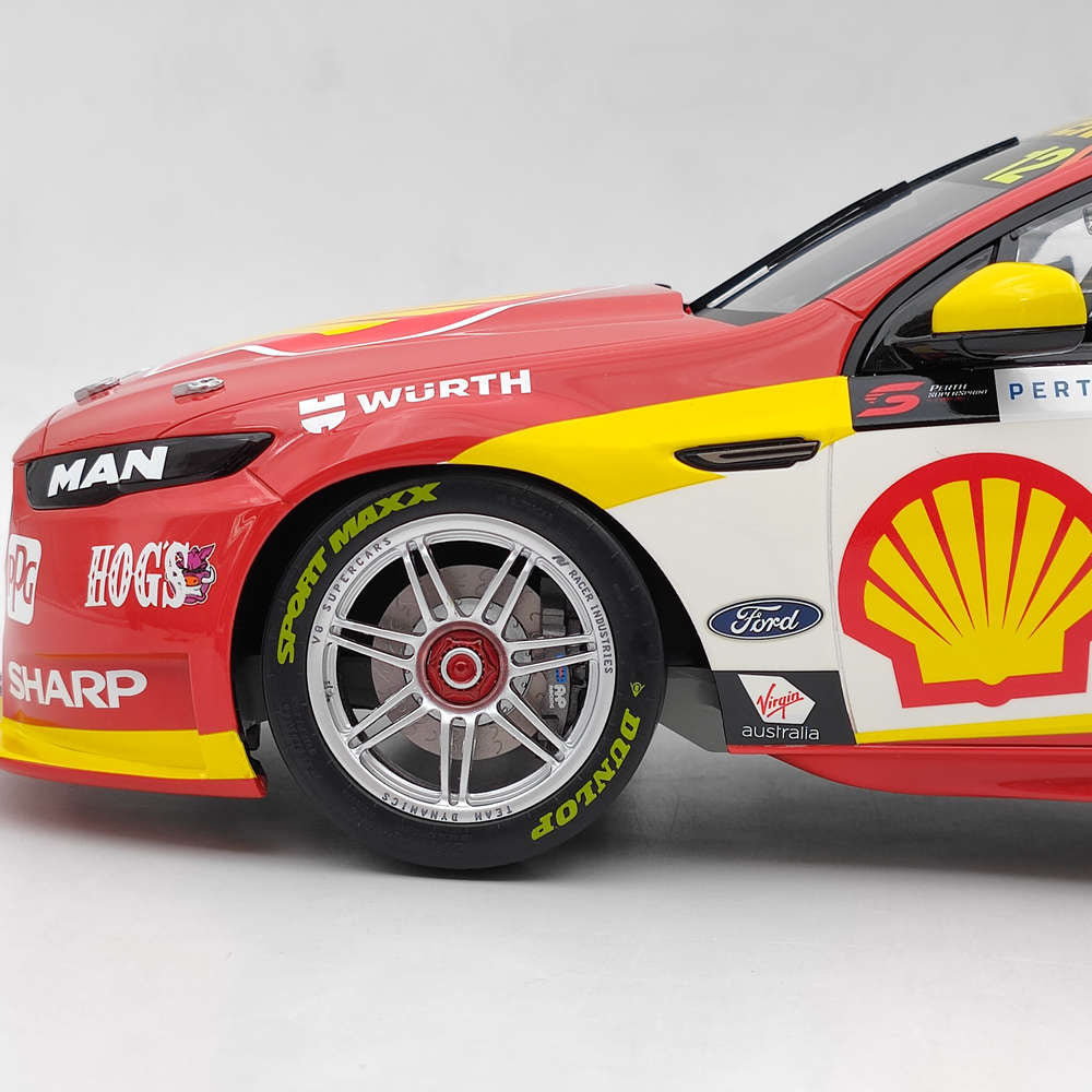 1:12 Scale SHELL V-POWER Racing Team Ford Falcon FGX Supercar 2017 #12 B12F17B - High-Quality Resin Diecast Model Car - Perfect for Collectors, Racing Fans & Gift Giving - Display, Home Decor, Office Desk Showpiece