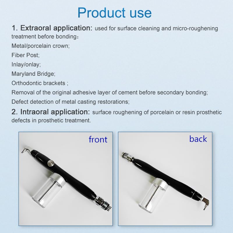 Lab-Grade Whitening Sandblasting Gun with Alumina Blasting Media - Aluminum Oxide Microblaster for Jewelry Cleaning, Metal Polishing & Surface Preparation