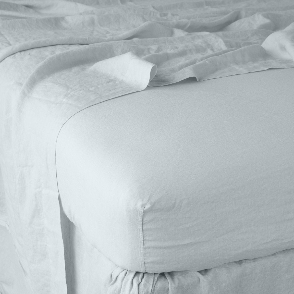 Premium 100% Linen Fitted Sheet - Queen Size, Deep Pocket, Breathable & Soft Bed Sheet Set - Perfect for Summer, Guest Rooms & Eco-Friendly Home Decor