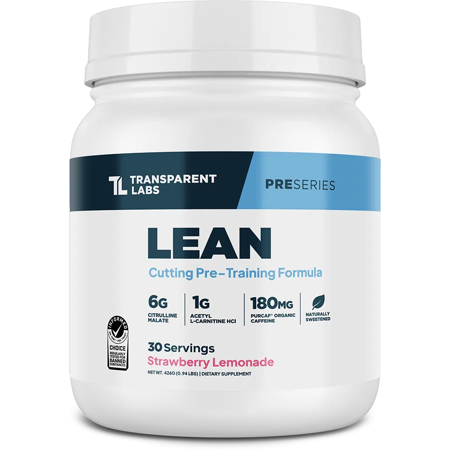 Transparent Labs Lean - Premium Fat Burner & Weight Loss Supplement for Men & Women - Boost Metabolism & Energy for Gym, Workouts & Active Lifestyle