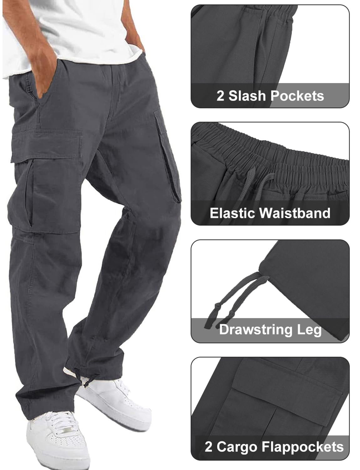 Men's Cargo Jogger Pants - Outdoor Hiking & Casual Wear